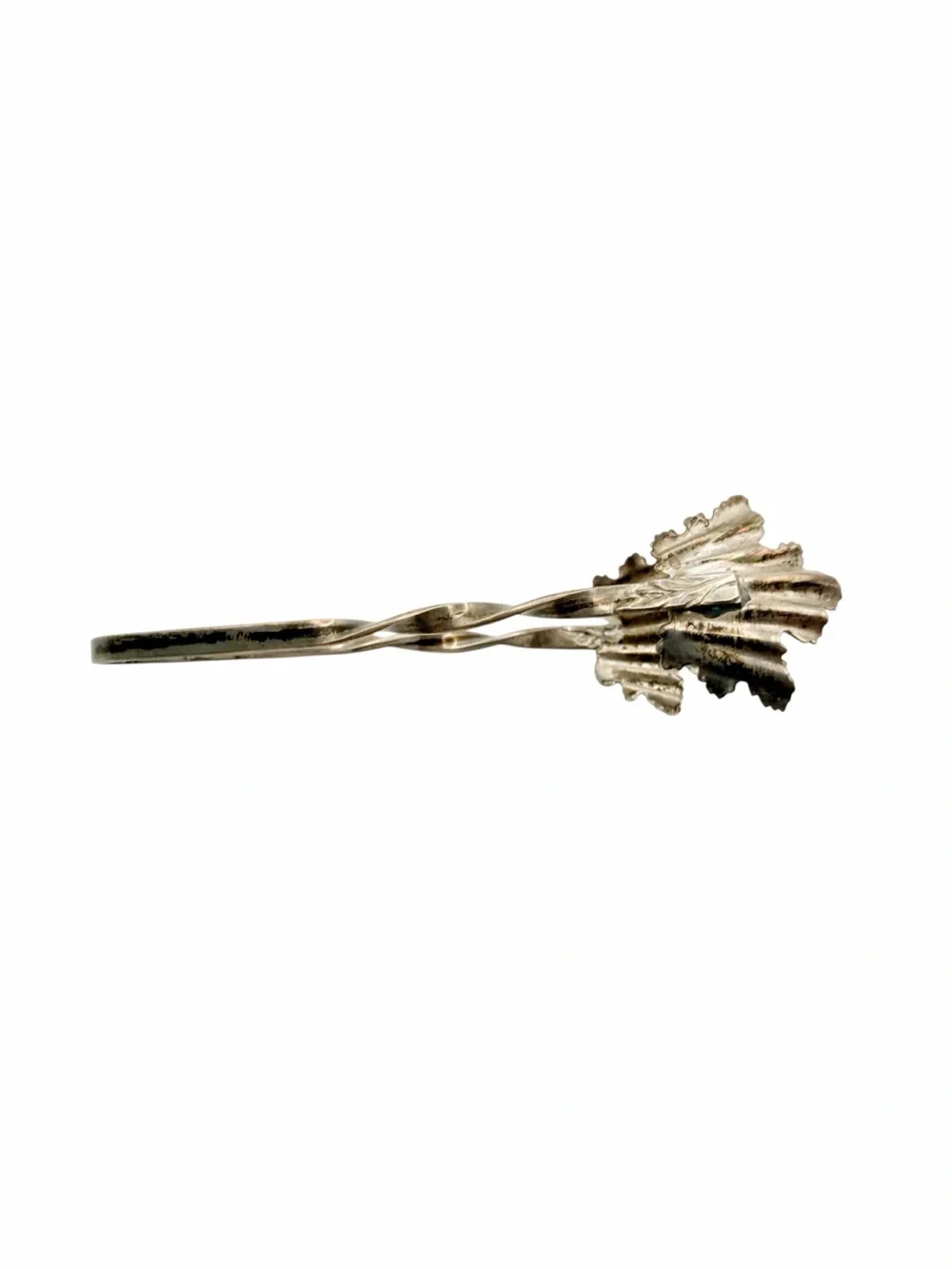 Vintage Sterling Silver Maple Leaf Sugar Tongs